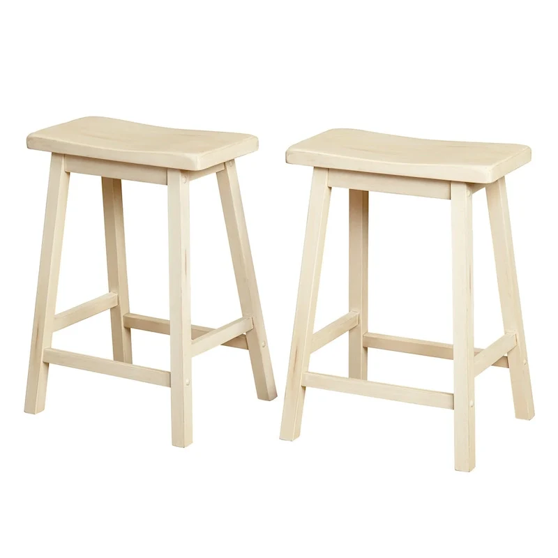 Simple Living Marney Rubberwood 24-inch Counter-height Bar Stools (Set of 2)