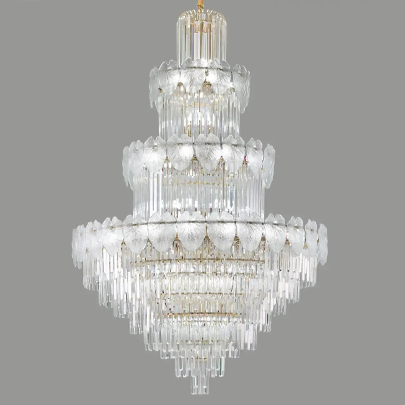Luxury Crystal Round Chandelier with Elegant Tiered Design