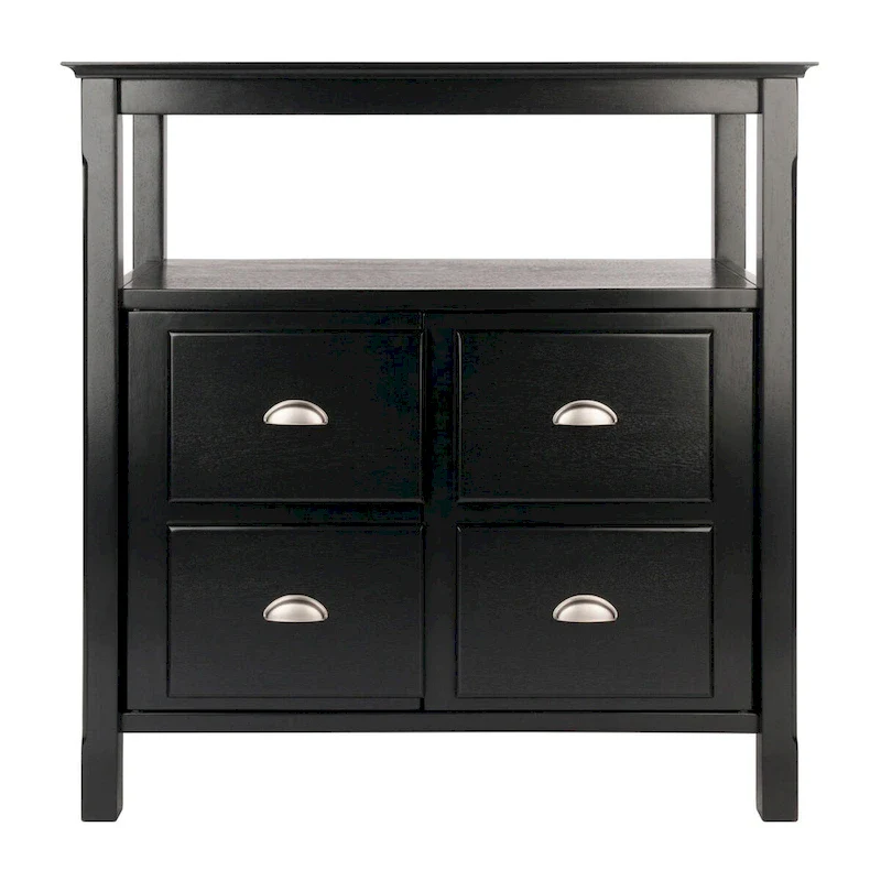 Buffet Cabinet, Black - 36 x 18.03 x 35.98 inches - 36 x 18.03 x 35.98 inches