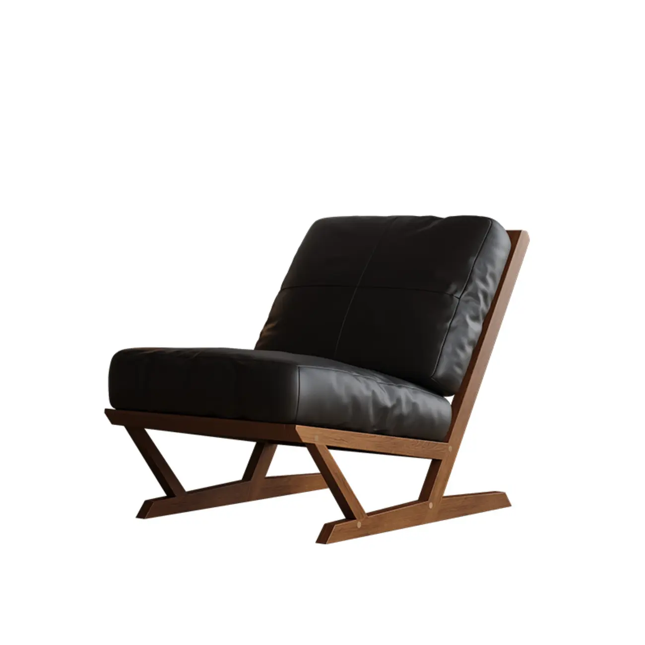 Modern Solid Color Accent Chair with Removable Cushions