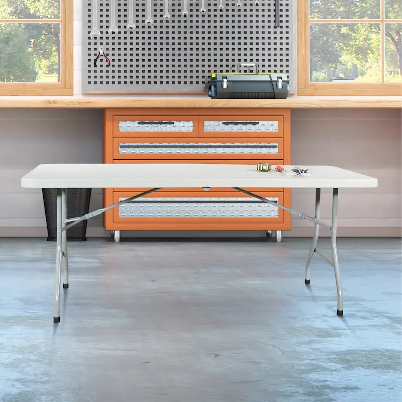 6 ft Center-Fold Resin Top Multi-Purpose Table