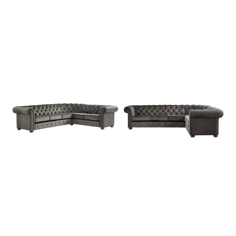 Gdansk 6-Seat L-Shaped Chesterfield Sectional Sofa