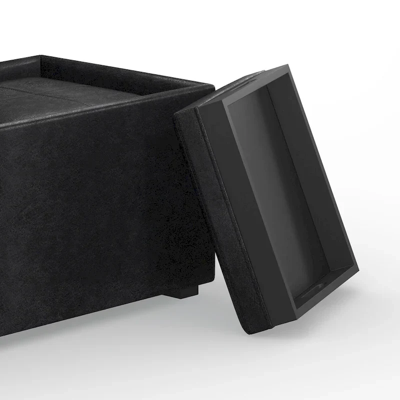 Fabric-Upholstered 3-Piece Ottoman Set