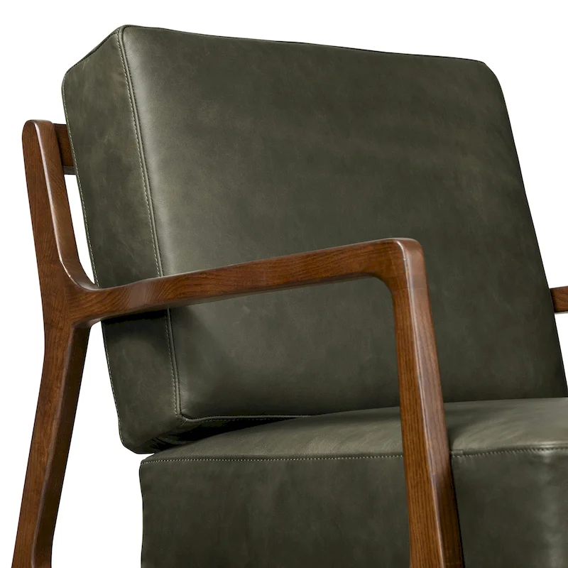 Poly & Bark Verity Leather Lounge Chair - Full Grain Genuine Italian Leather
