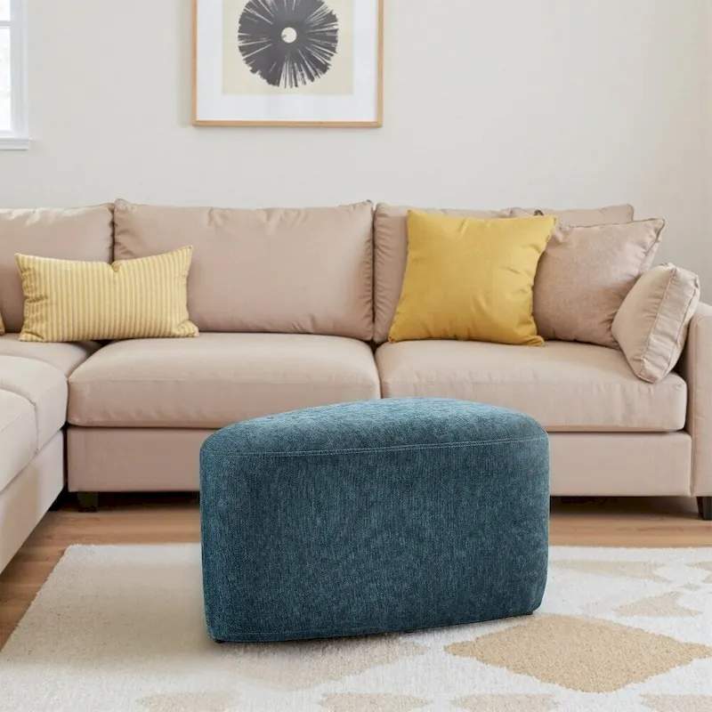 26 Footstools and Ottomans, Modern Fabric Pouf Ottoman