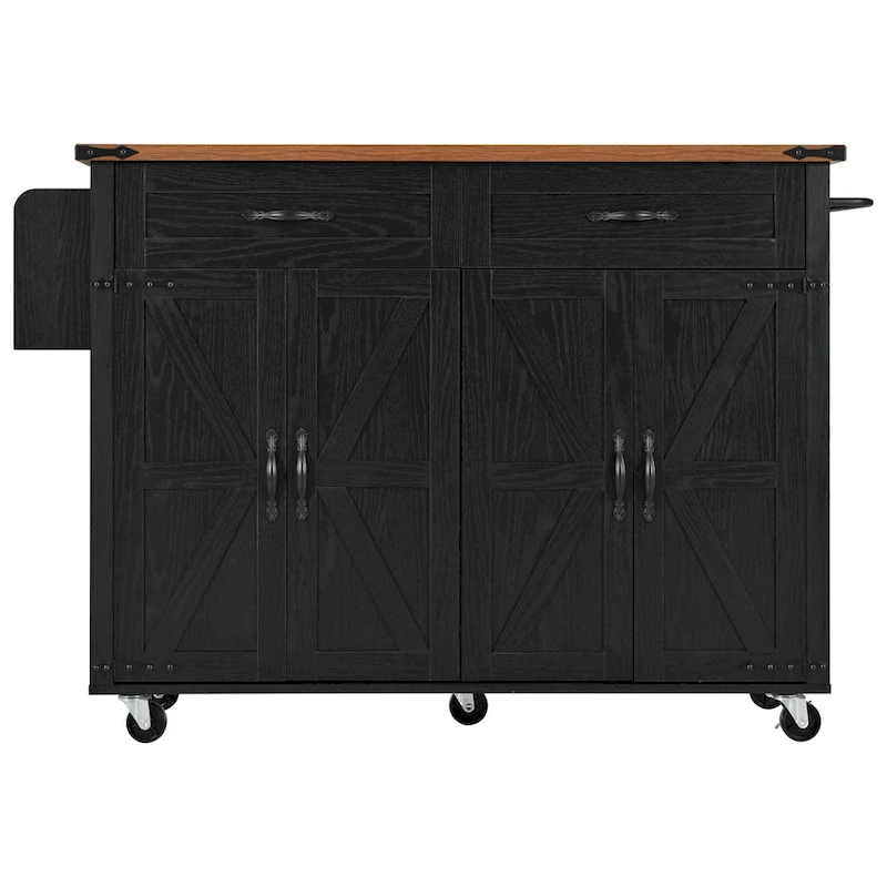 53.5 Farmhouse Kitchen Island with Power Outlet