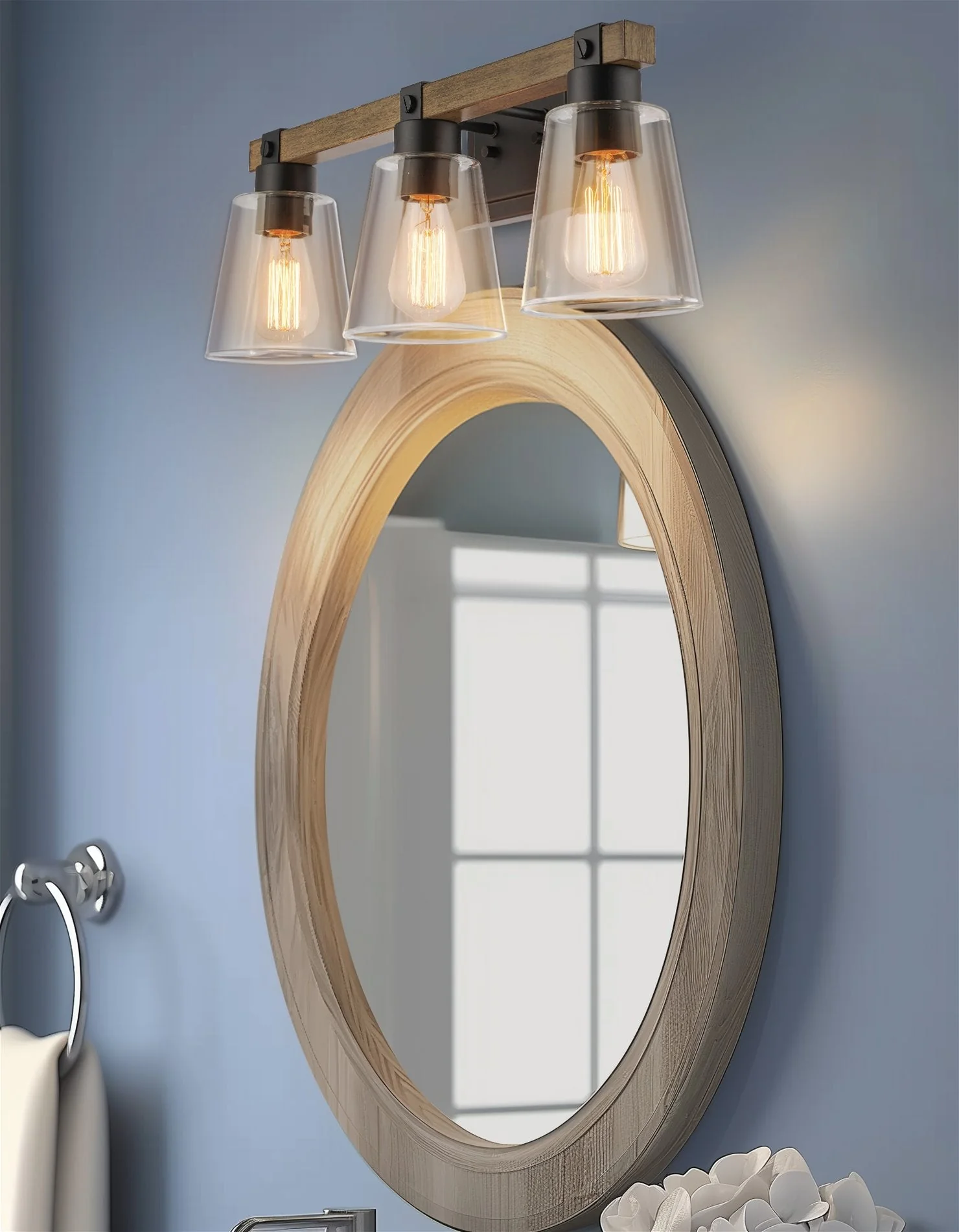 Asher 23 3-Light Farmhouse Vanity / Bathroom Light