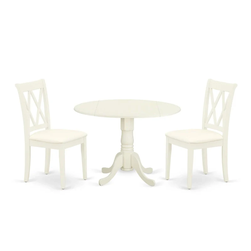 East West Furniture Dining Set - a Dining Table and Dining Room Chairs - (Finish & Pieces Option)