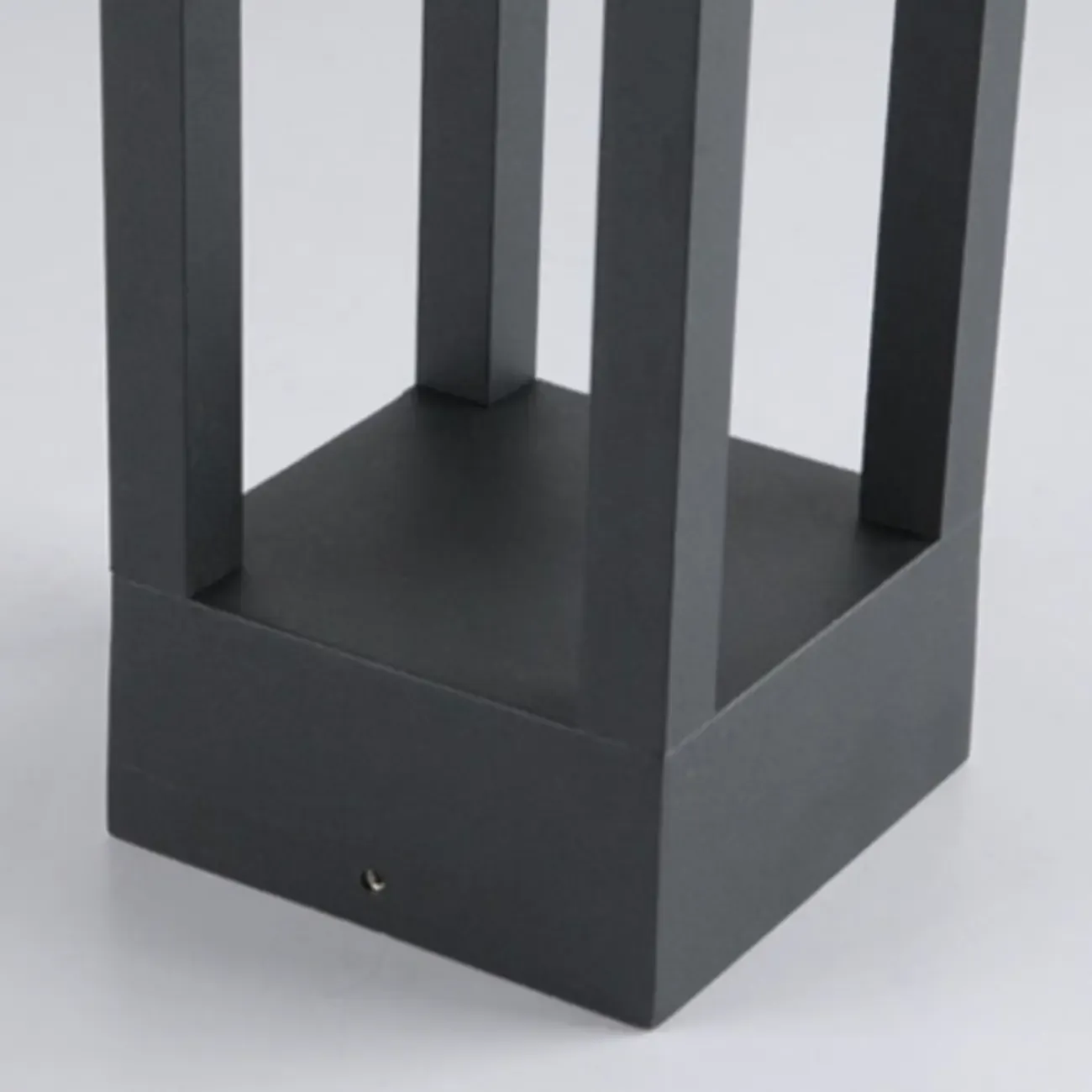 Metal Black Rectangle Frame Patio Post Cap Light