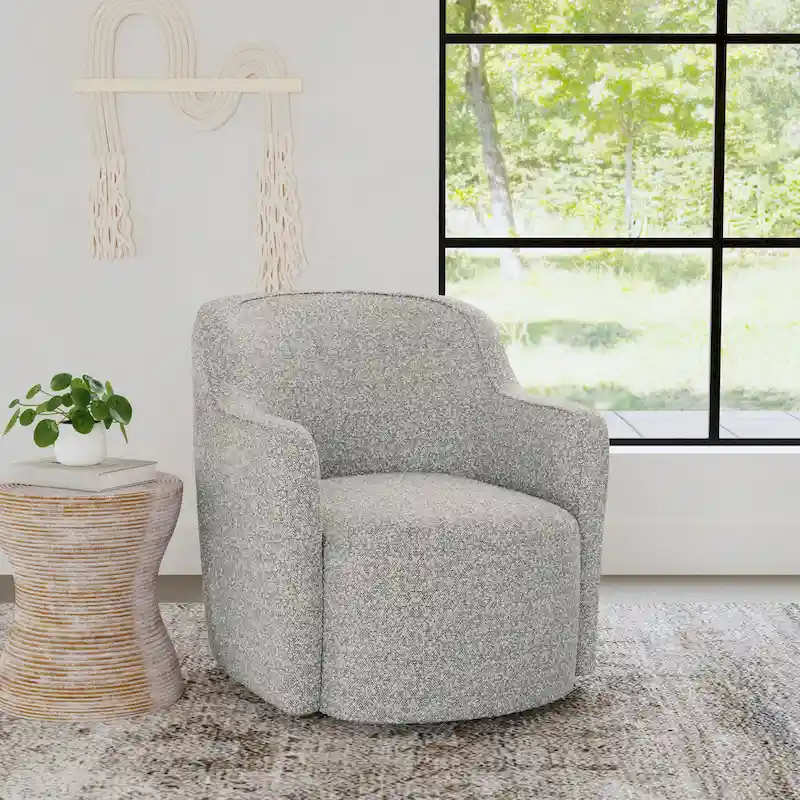 HomePop Upholstered Swivel Accent Chair