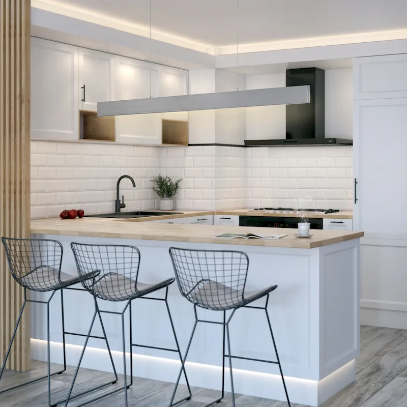 Strick & Bolton Eugene Brushed Aluminum Metal Linear LED Pendant