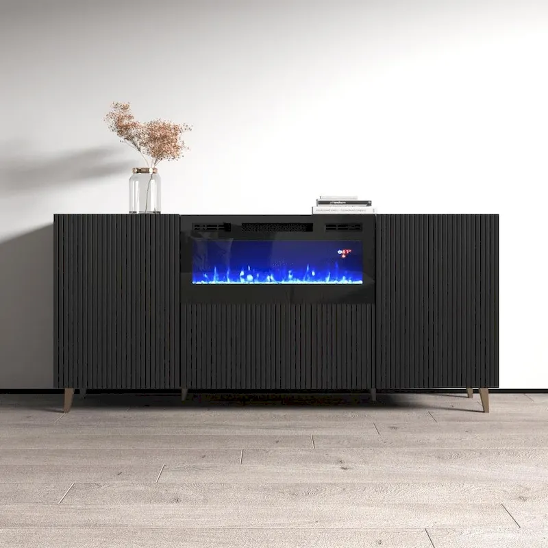 Pafos BL-EF Electric Fireplace 71 Sideboard