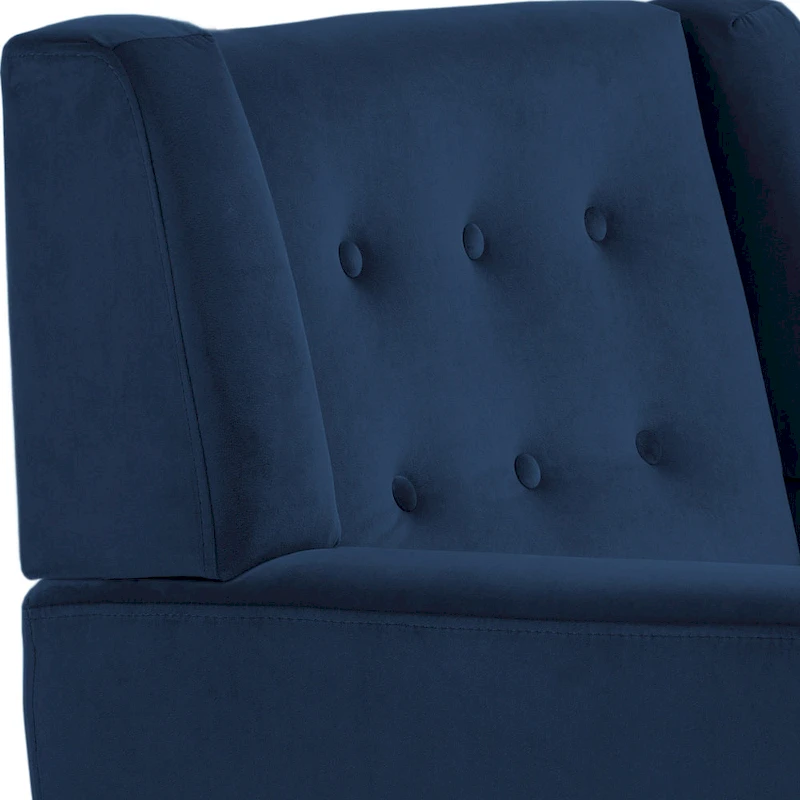 Velvet Upholstered Armchair Tufted Accent Chair