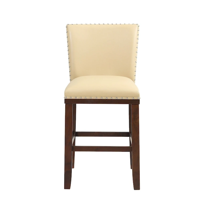 Toledo Wood and Faux Leather Bar Stools (Set of 2) by Greyson Living