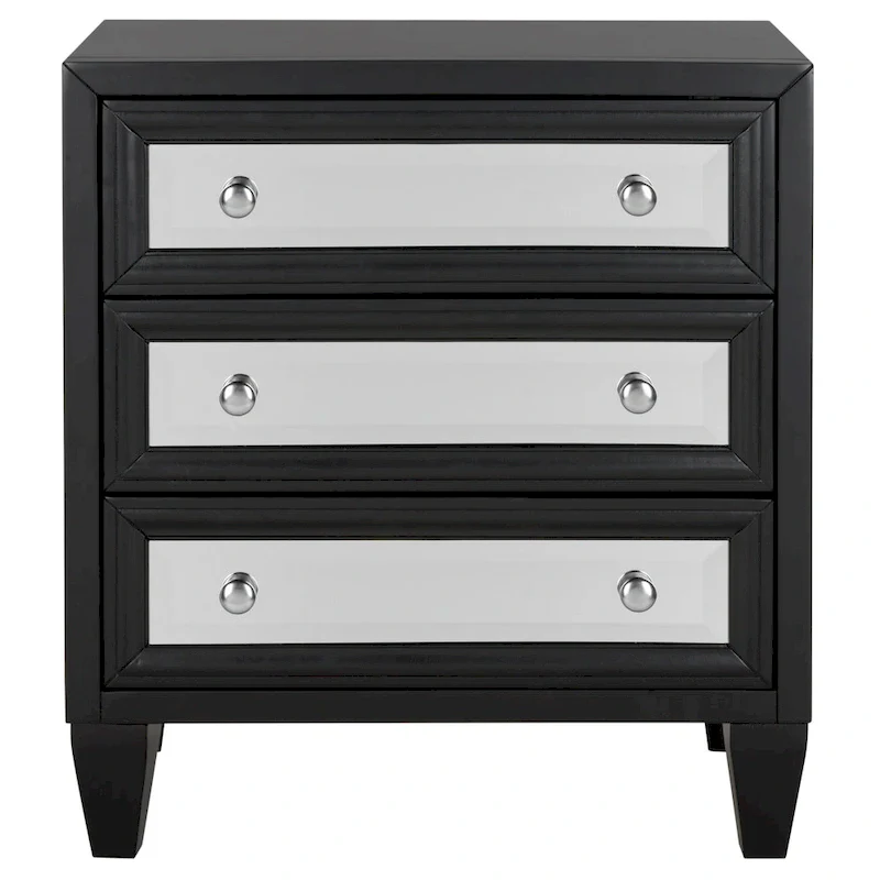 SAFAVIEH Dellia 3-Drawer Black Storage Chest
