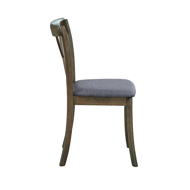 Wooden X Back Dining Chairs Set of 2