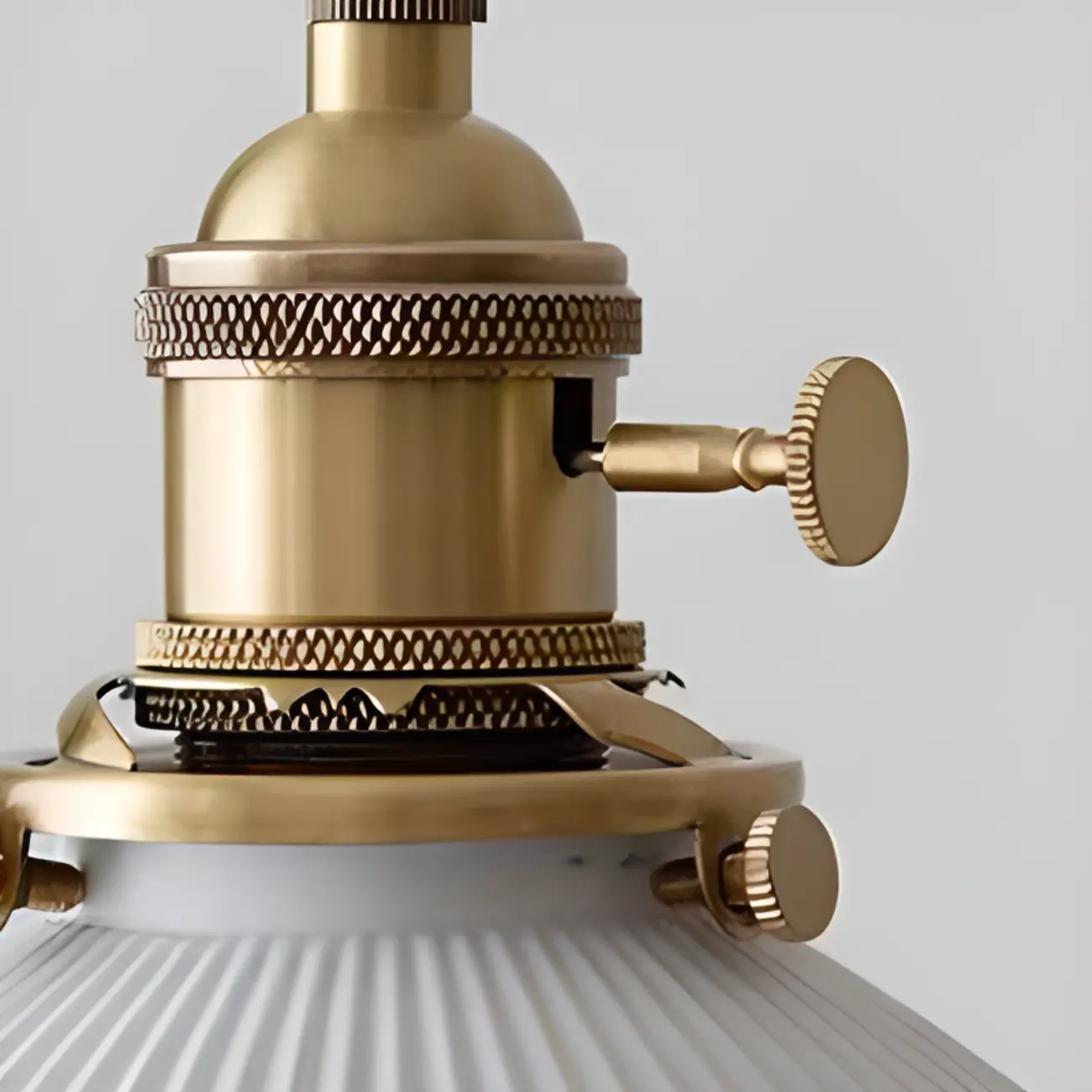 White Ceramics Pleated Cone Hanging Pendant Light