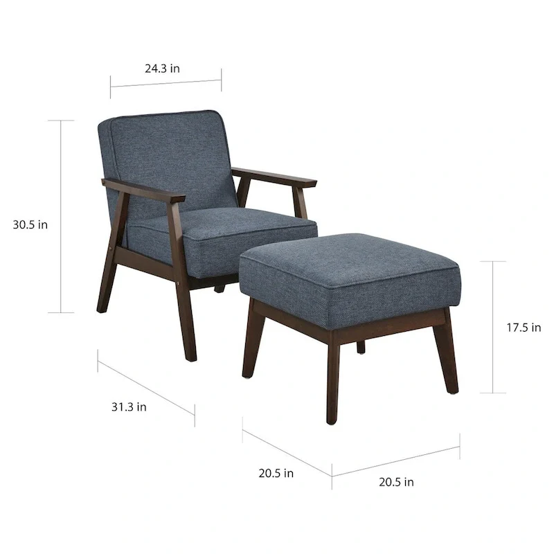 Simple Living Sonia Chair and Ottoman Set