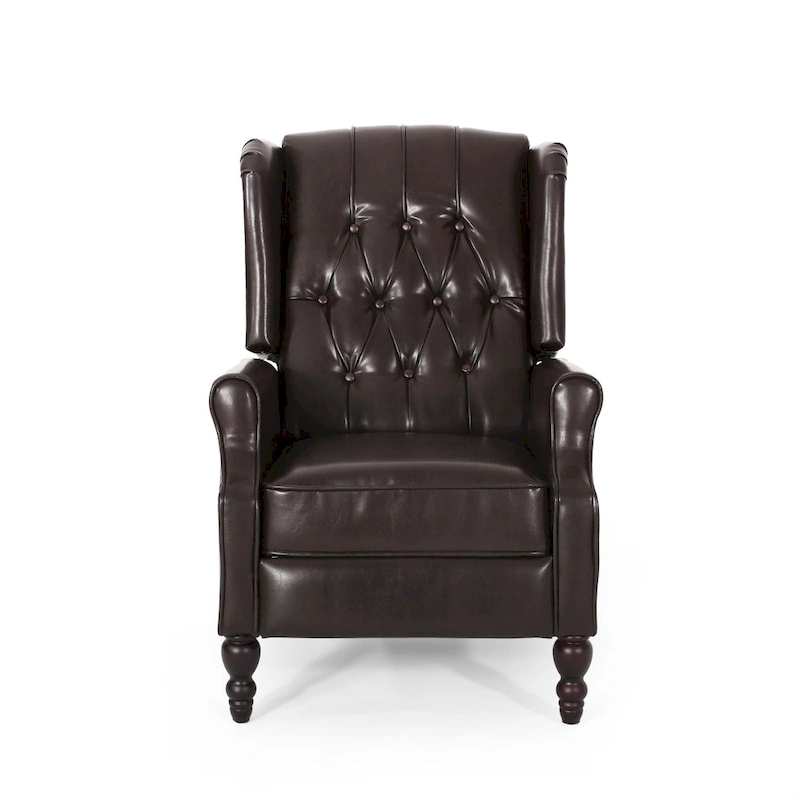 Walter Brown Bonded Leather Recliner Club Chair by Christopher Knight Home