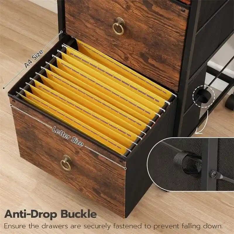 3-Drawer File Cabinet - 15.7D x 15.7W x 38.1H