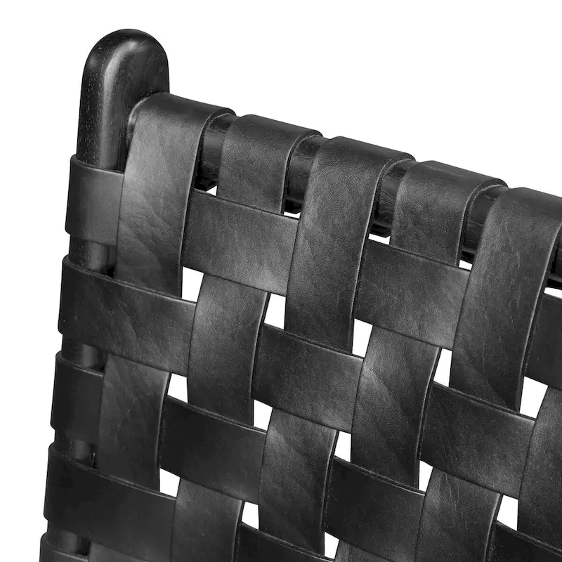 Banda Teak & Leather Dining Chair - Solid Teak Wood Frame