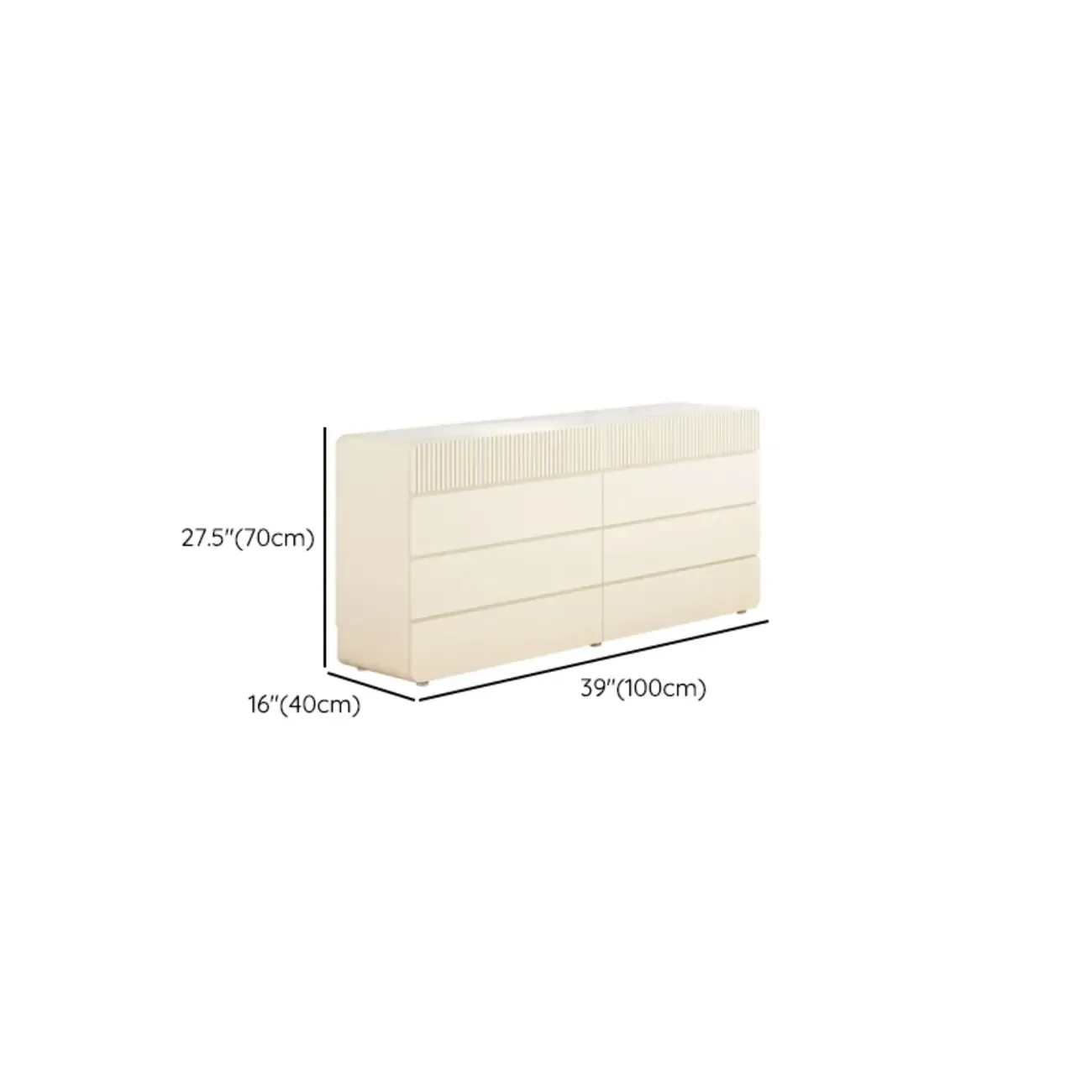 Versatile Modern White Accent Chest with Waterproof Design