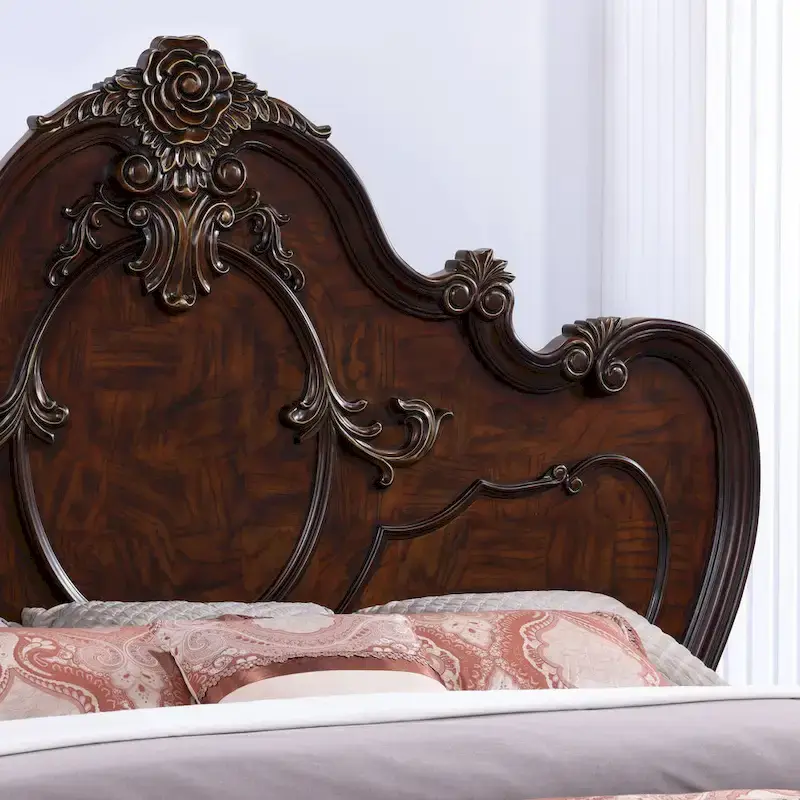 Furniture of America Eugene Traditional Solid Wood 3-Piece Panel Bedroom Set