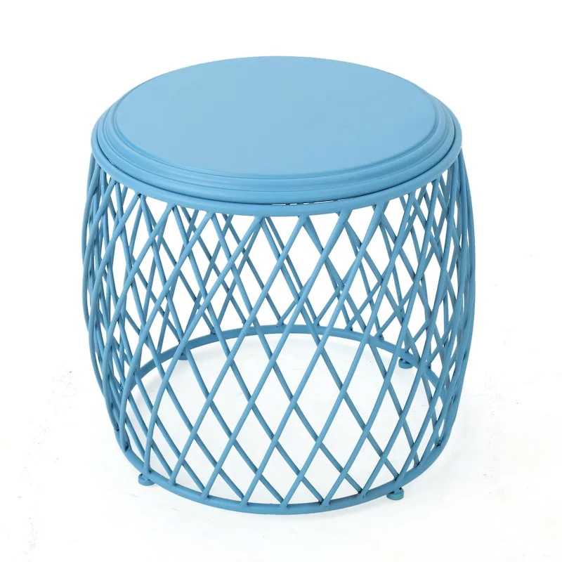 Round Lattice Side Table, 19-inch (48 cm) Diameter