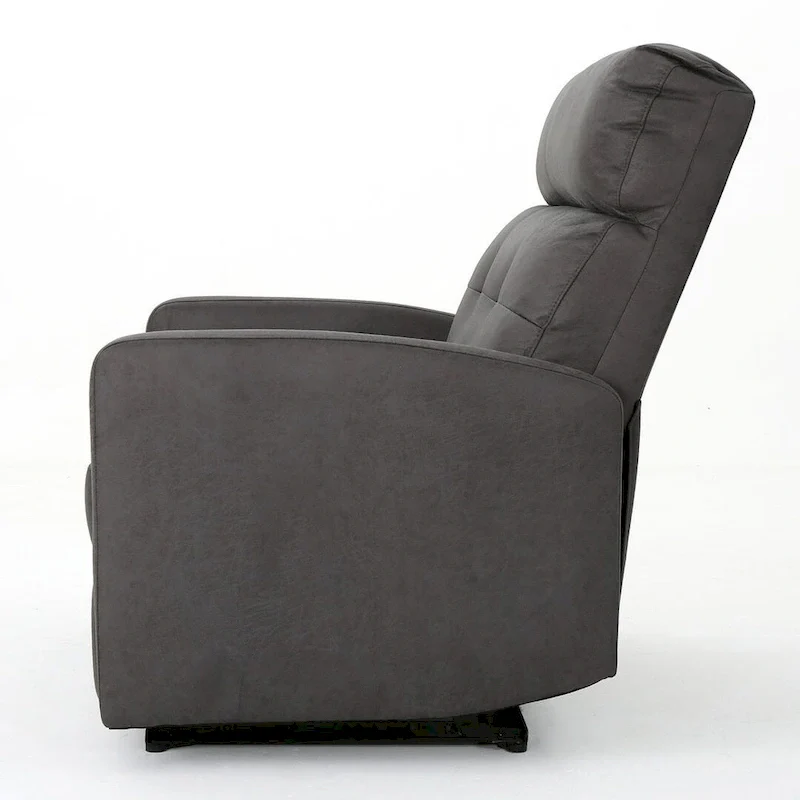Modern Fabric Double Seat Recliner Chair with Plush Cushions by Christopher Knight Home