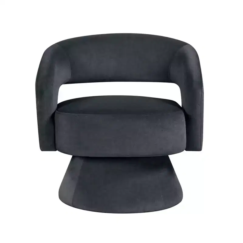 Velvet Swivel Accent Chair, 1-Seat