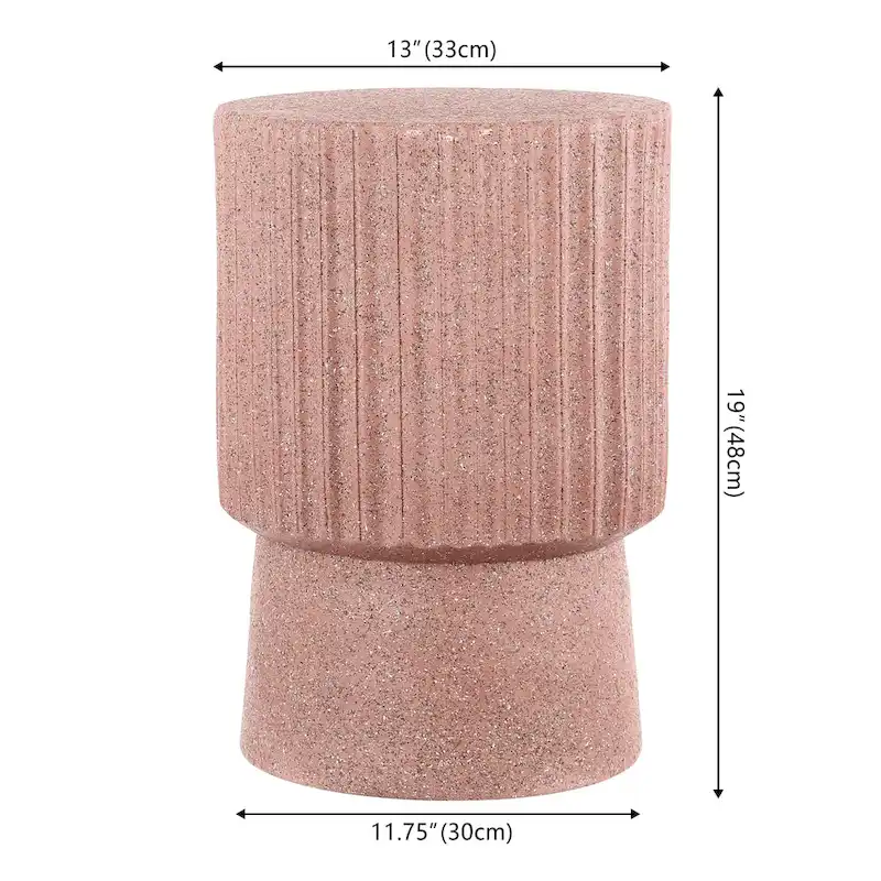 Kline 19  Modern Art Deco Tambour Accent Table , by JONATHAN Y