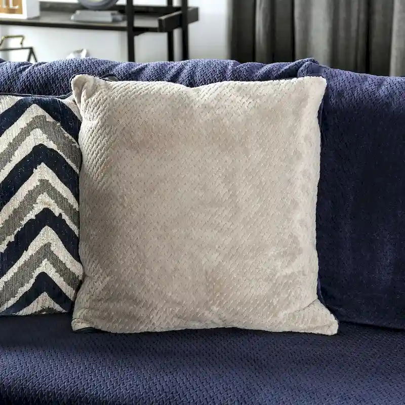 Slaren Transitional Navy Microfiber Padded 2-Piece Sectional and Chair Set by