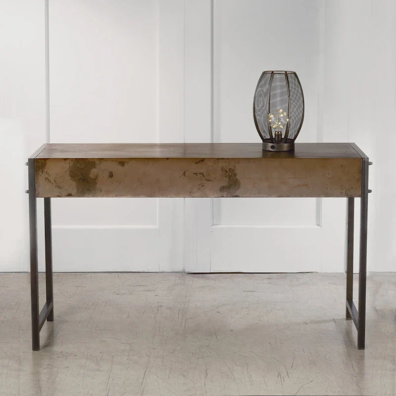 Carbon Loft Rehr Bronze Metal Console Table