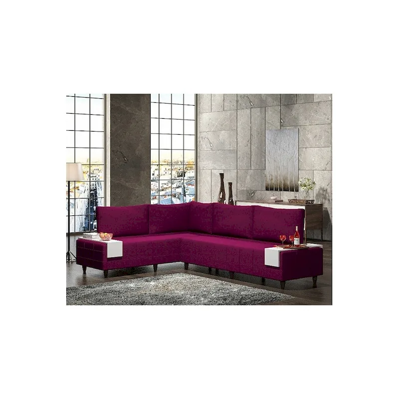 Sagopa Modern Metal Frame with Foam Seat Sectional Sofa