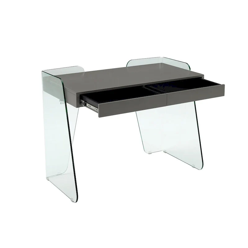 ARCHIE office desk with clear glass.