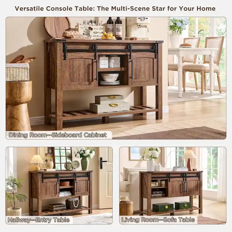 Farmhouse Entryway Table, Rustic Console Table, Wood Sofa Table