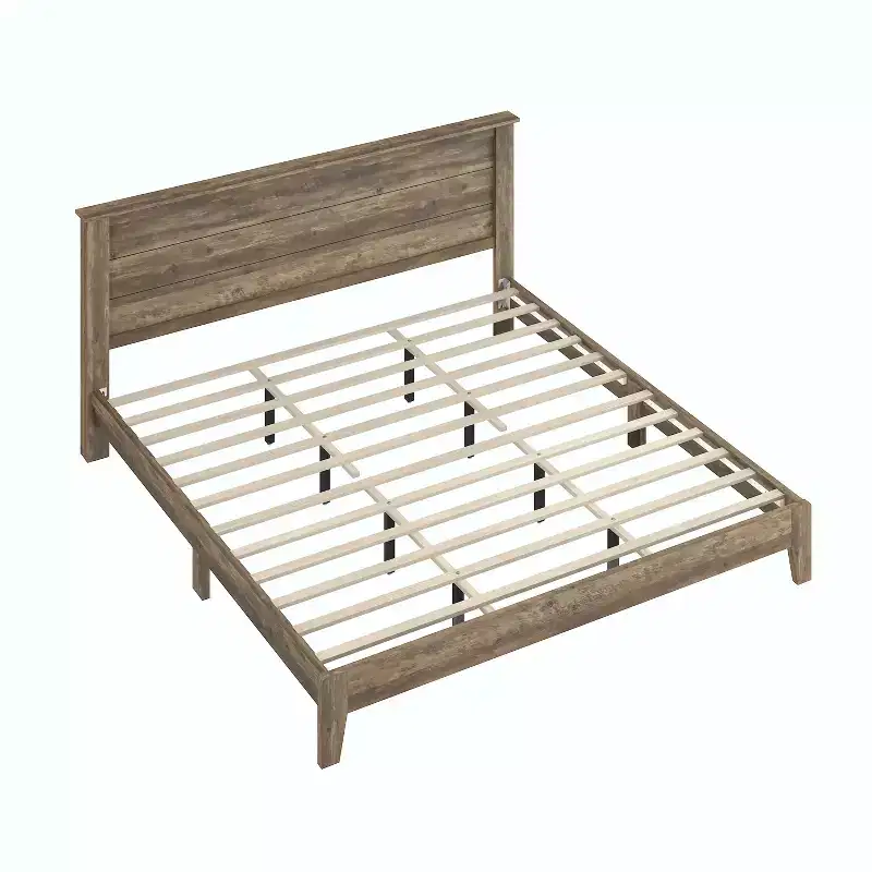 Galano King Tiena Lencia Bed with Headboard  Knotty Oak