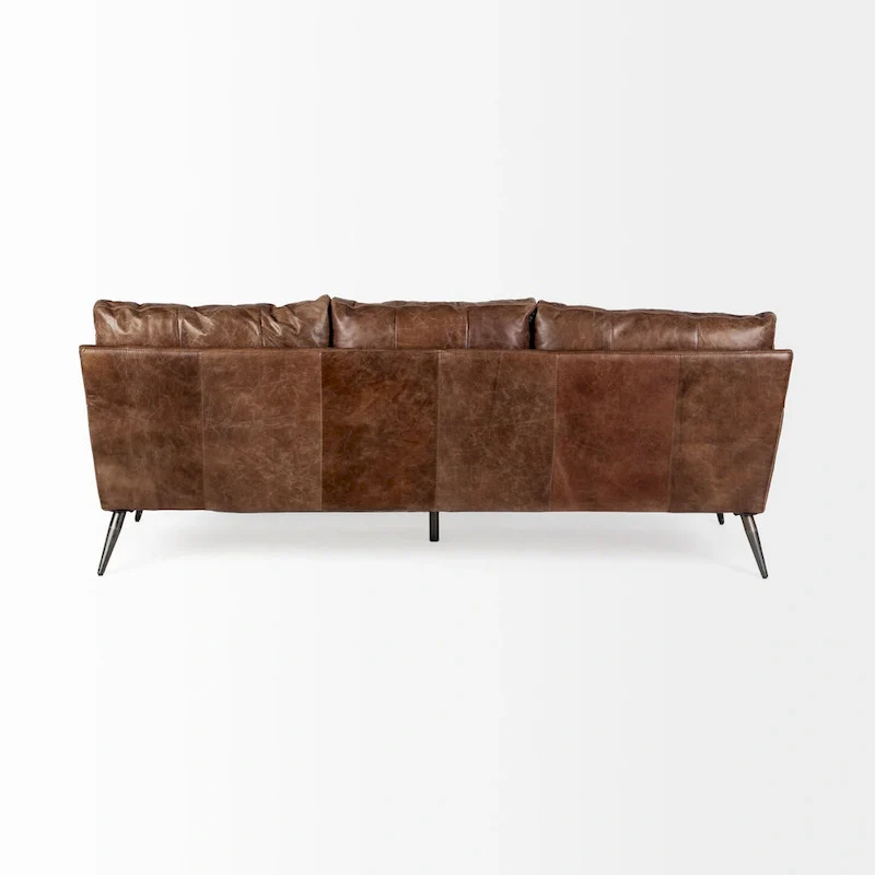 Cochrane II Brown Genuine Leather Sofa - 82.0L x 33.0W x 32.3H