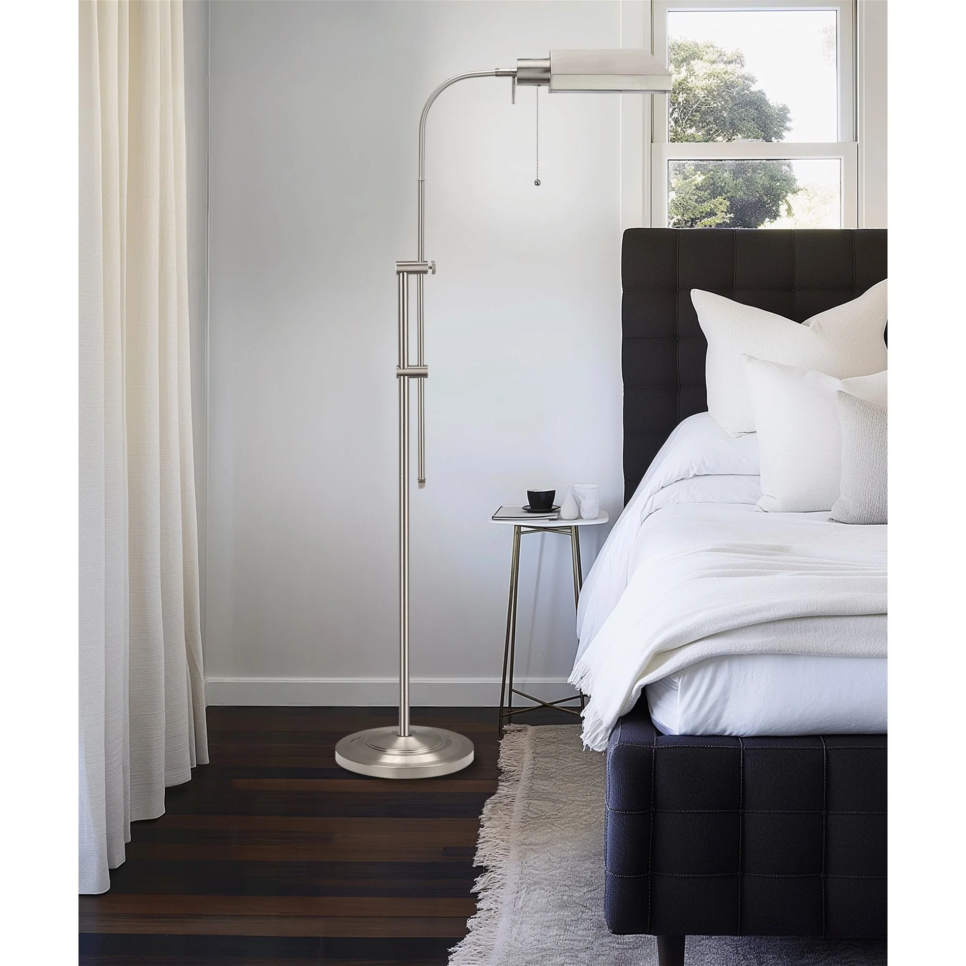 Prescott 58 Modern 6W LED Bulb (60W eq.) Adjustable Standing Pharmacy Floor Lamp