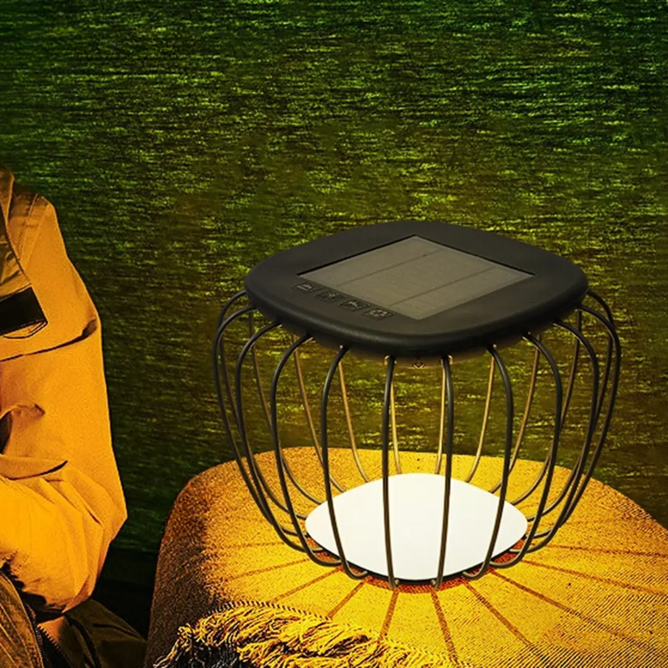 Modern Metal Cage Design Solar Post Cap Light
