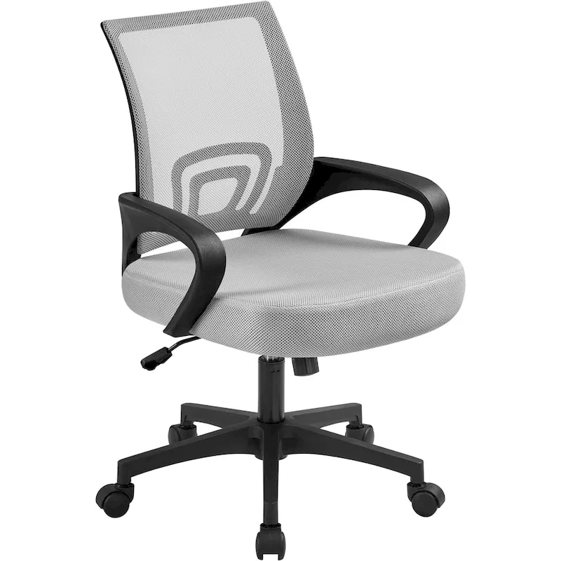 Yaheetech Adjustable Ergonomic Office Chair MidBack Mesh Swivel Chair