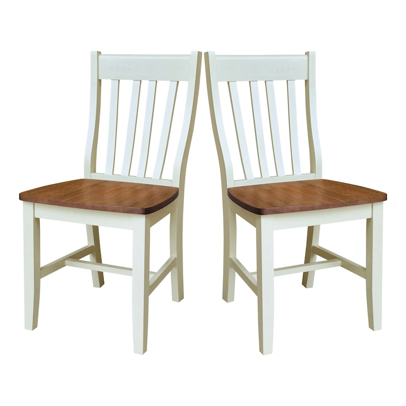 Copper Grove Quince Solid Wood Schoolhouse Chairs, Set of 2