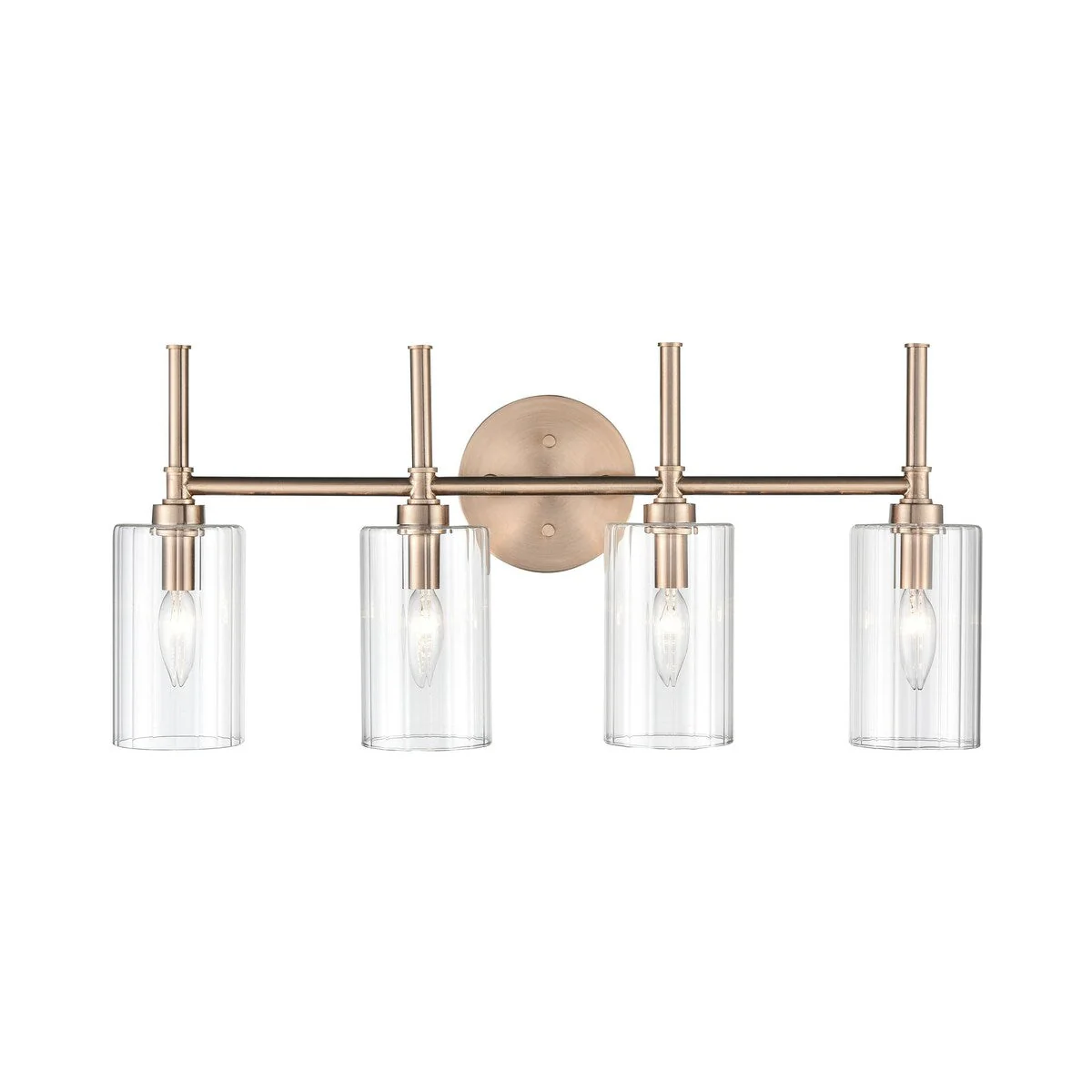 Millennium Lighting Chastine Bathroom Vanity Light Fixture with Clear Beveled Glass Shades