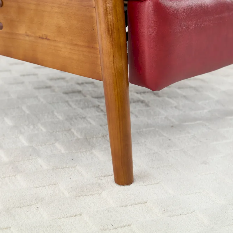 Wine Red 26.38 Adjustable Chaise Lounge Chair