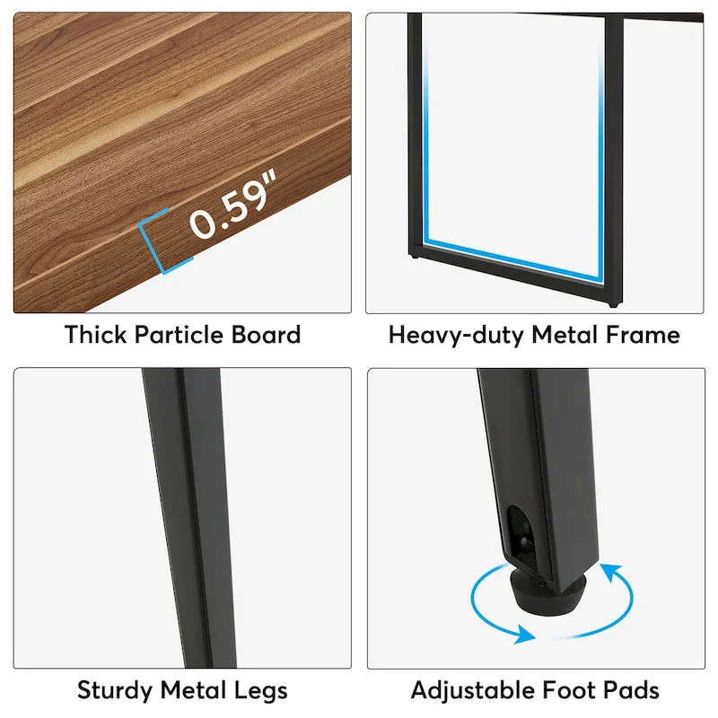 8FT Conference Table,Boat Shaped Meeting Table with Rectangle Grommet