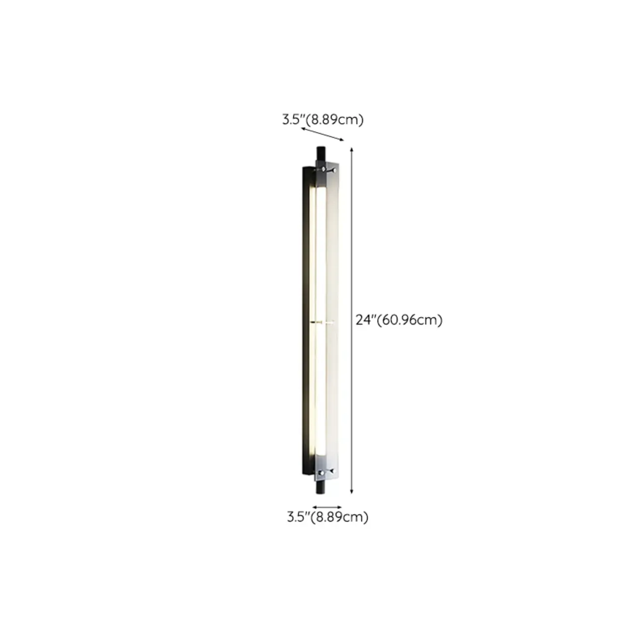 Modern Black Metal Linear Plastic Shade Wall Sconce