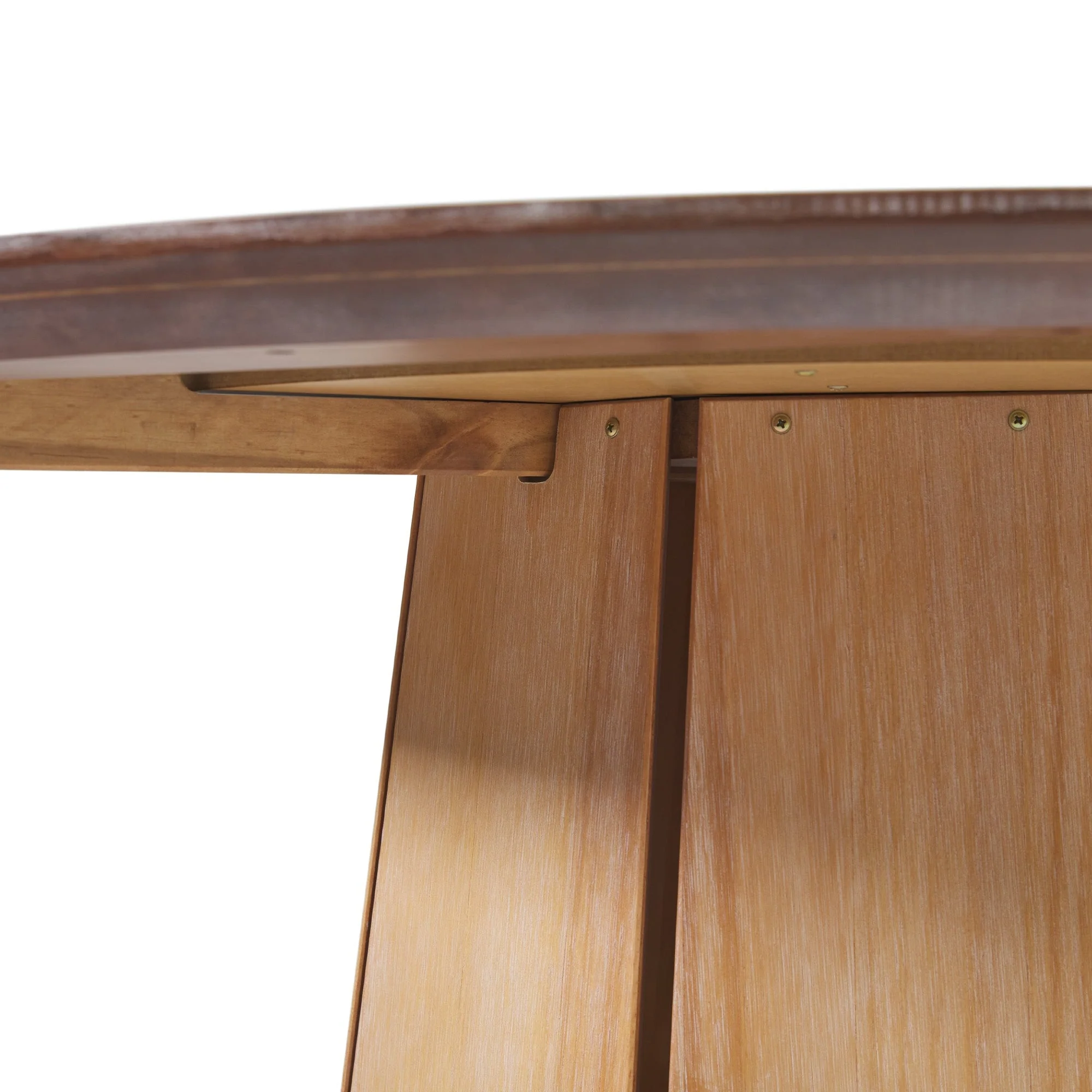 Koa 48 Round Solid Wood Pedestal Dining Table