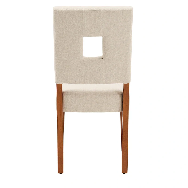 Calvados Upholstered Fabric Keyhole Dining Chairs (Set of 2) by