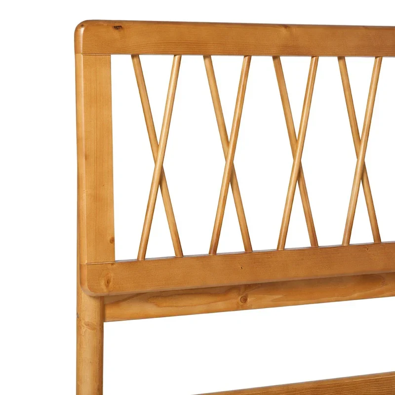 X Spindle Solid Wood Full Bed