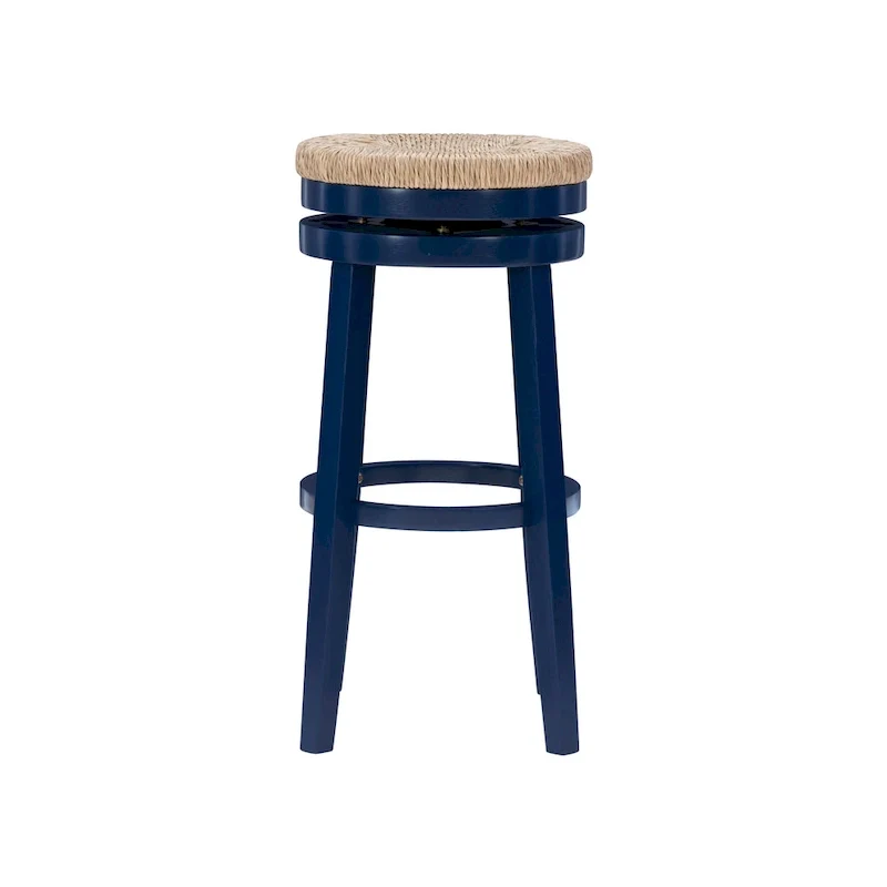 Maya Backless 31-Inch 360-Degree Swivel Bar Stool with Seagrass Seat